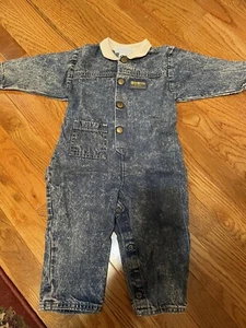 Oshkosh Kleinkind Jungen Distressed Denim Overall, Langarm 18 Monate Baumwolle - Bild 1 von 5