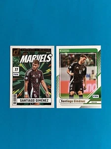 2024-25 Donruss Soccer Card Lot Net Marvel Insert + Base Santiago Gimenez Mexico - Picture 1 of 2