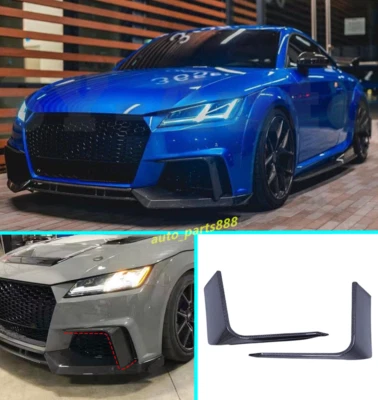 Cubierta divisoria aletas antiniebla de fibra de carbono real para Audi TT TTS TT RS 2016-2020 Foto 1 de 4
