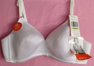 DISCONTINUED 38B WARNER'S FRIDAYS WHITE SIDE SUPPORT WIRELESS 02099 NWT - Picture 1 of 11