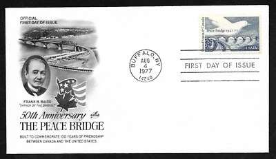 #1721 13c Peace Bridge - ArtCraft FDC - Image 1 of 2