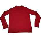 Tahari Red Knitted Sweater with Stud Details on Sleeves - Size XS