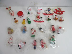 Set 24 Mini Adornos de Navidad de Madera Muñeco de Nieve Tambor Árbol Ratón - Imagen 1 de 1