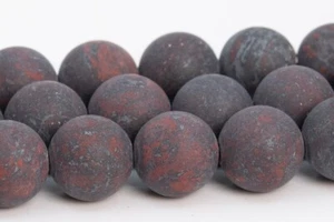 Perline tonde AAA 4/6/8/10/11-12/15-16MM diaspro brecciato opaco naturale grado 4/6/8/10/11-12MM - Foto 1 di 10