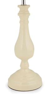 CREAM Laura Candle Stick Table Lamp  base only c/w Inline switch - Picture 1 of 2