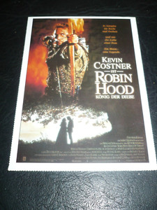 ROBIN HOOD, film card (Kevin Costner, Morgan Freeman, Alan Rickman)