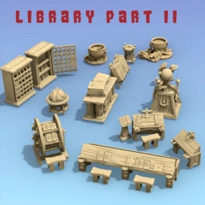 Library Scatter - Bookshelves - Astronomy Pieces - Maps - Globes - Scrolls - Picture 1 of 12