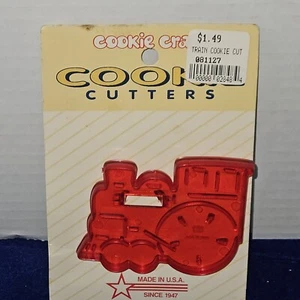 HRM NIP rosso plastica stampa treno biscotti tagliabiscotti Hope New Jersey vintage USA - Foto 1 di 7