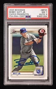 Bobby Witt Jr. Signiertes 2020 Bowman Prospects Paper #BP25 RC (PSA 7 | Autogramm Gr - Bild 1 von 2