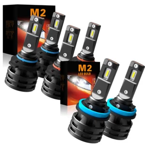 AUXITO 9005 9006 H11 LED Headlight Kit Hi/Low Beam Bulb Fog Light 120W 6000K - Picture 1 of 28