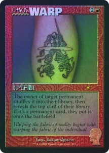 Magic The Gathering Chaos Warp (lámina de arco iris) lámina secreta de guarida - Imagen 1 de 1