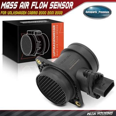 Mass Air Flow Sensor w/ Housing for Volkswagen Cabrio 2000 2001 2002 06A906461C - Image 1 of 4