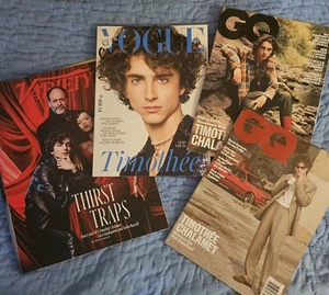 Timothee Chalamet 4 Collectible Magazines GQ VOGUE VARIETY - Picture 1 of 1