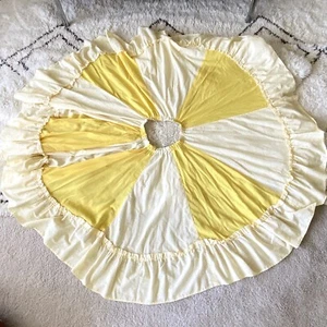 Vintage 70s Patchwork Circle Skirt Floral Boho Hippie Prairie Calico - Picture 1 of 5