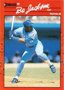 1990 - Donruss - Card #61 - Bo Jackson - Variation - Kansas City Royals - Picture 1 of 6