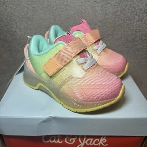 Cat & Jack Light Up Sneakers Shoes Toddler Girls Size 6 Reese Pastel - Picture 1 of 11