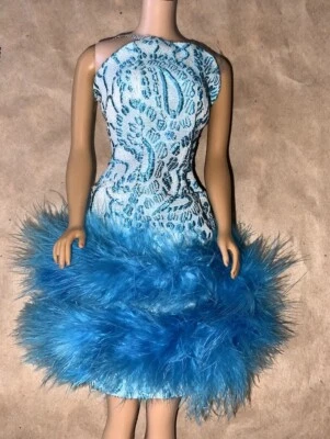 Vestido de plumas azul soplado en polvo muñeca Tammy Misty ideal de colección de los años 60💕 Foto 1 de 4