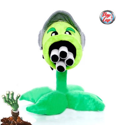Muñecas de peluche de 12 pulgadas Plantas Vs Zombies Gatling Pea Peashooter para regalo Foto 1 de 4