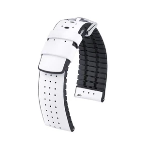 Hirsch Genuine watch leather strap TIGER L white 20mm 0915075000-2-20 - Picture 1 of 3