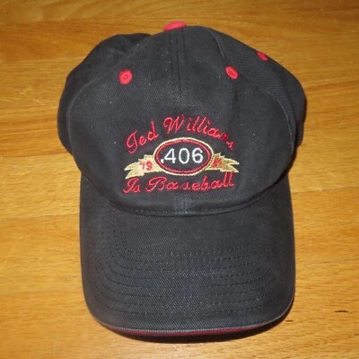 Vintage TED WILLIAMS Nº. Boné de beisebol (ajustável) 9 Boston Red Sox 1947 .406 Is - Imagem 1 de 4