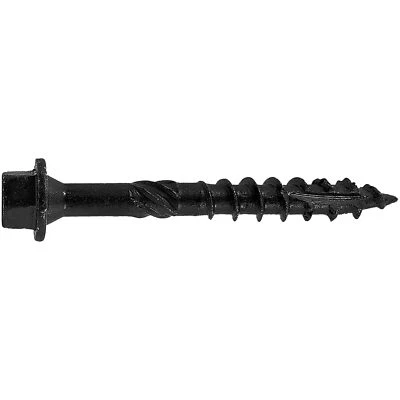 JAKE SALES N.14 X 2inches Heavy Duty Black Timber/Log/Landscaping Wood Screws - Exterior...