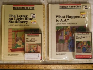 2 Vintage Human Race Club Book/Cassette ~ Letter Blue Stationary & What Hap. AJ - Picture 1 of 9