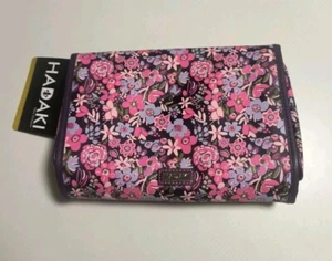 NWT Hadaki Toiletry Pod/Bag Roll-Up Pink/Purple/Blue Floral Pattern  - Picture 1 of 8