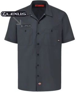 LEXUS Retro Patch DICKIES Short Sleeve Work Shirt Classic LX RX NX IS LFA - Picture 1 of 5