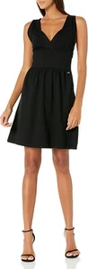 $130 A|X Armani Exchange women's, Sleeveless V-neck Jersey Casual Dress, Black,S - Picture 1 of 2