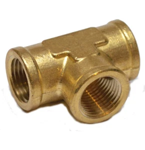 1/2 Npt Female Pipe T Tee 3 Way Brass Fitting Fuel Vacuum Air Water Oil Gas - Picture 1 of 6