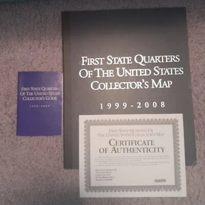 First State Quarters of the US Collector's Map 1999-2008 plus more - Picture 1 of 8