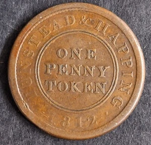 c.1812 Great Britain Tunstead & Happing One Penny Token - Picture 1 of 2