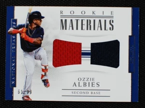 ๐ OZZIE ALBIES - 2018 Panini National Treasures Dual Jersey Patch ROOKIE RC /99 - Picture 1 of 2