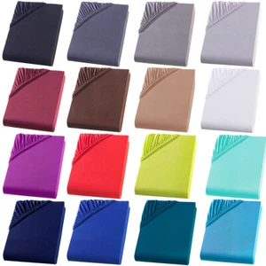 Mikrofaser Spannbettlaken Spannbetttuch Betttuch 90x200 140x200 180x200 200x220 - Bild 1 von 80