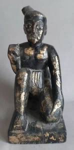 Birmanie anc statue H.29.5 cm Nat agenouillé Myanmar Asie Burmese Nat Burma Asia - Picture 1 of 12
