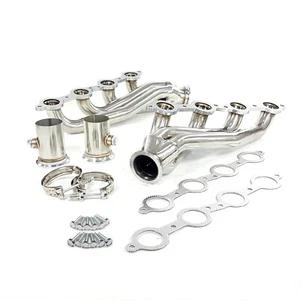 Exhaust Shorty Header V-Band For Chevrolet C10 Camaro Nova LS1 LS2 LS3 LS6 V8 - Imagen 1 de 7