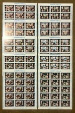 Laos set imperforated sheets. 1976 Bicentennial.