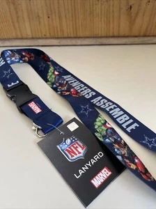 DALLAS COWBOYS 🔥MARVEL🔥 AVENGERS MARVEL LANYARD W/DETACHABLE BUCKLE🏈🏈 - Picture 1 of 3