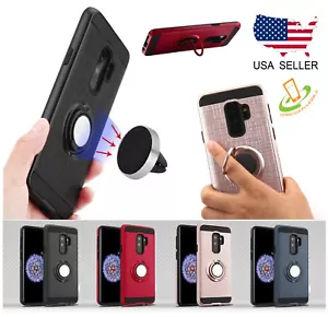 Für Cricket/Wiko/AT&T HYBRID Panzerung gebürstet robust Hülle Ring Ständer Cover - Bild 1 von 25
