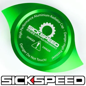 GREEN HIGH PERFORMANCE BILLET ALUMINUM RADIATOR PROTECTOR PRESSURE CAP P4 - Picture 1 of 1