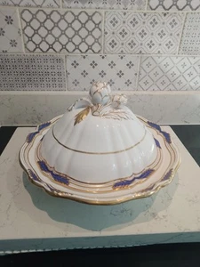 Spode Copeland Chancellor Cobalt LARGE SOUP TUREEN T GOODE & CO Older Version - Picture 1 of 3