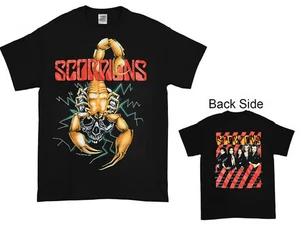 T-Shirt Retro 1988 Scorpions US Tour | T-shirt concerto vintage nera double face - Foto 1 di 1