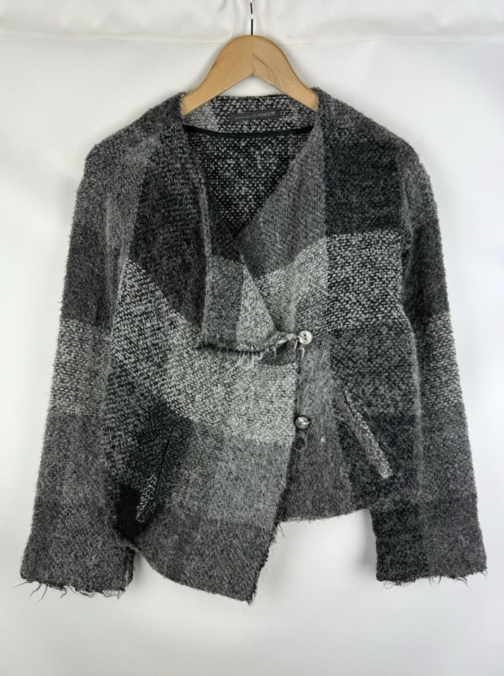 Elemente Clemente Ladies Wool / Alpaca Plaid Avant-Garde Blazer Jacket Size 2 - Image 1 of 4