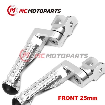 For Suzuki GSX-S1000F 15-20 19 18 17 MPRO 25mm Extended SILVER Front Foot Pegs — 第 1/4 张图片