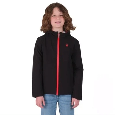 Spyder Youth Boys Superlite Relaxed Fit Logo Jacket Full Zip Black Size XS (5/6) - Image 1 of 4