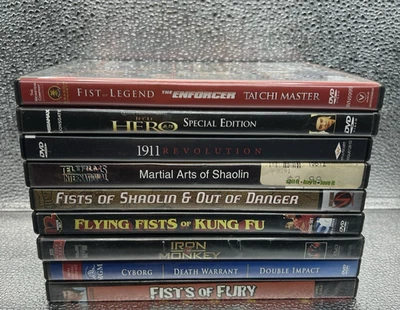 Lot of 9 Kung Fu & Martial Arts DVDs – Jackie Chan, Jet, Van Damme - Image 1 of 4