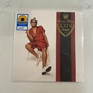 BRUNO MARS 24K MAGIC VINYL NEW! LIMITED GOLD LP! THAT'S WHAT I LIKE, VERSACE - Picture 1 of 4