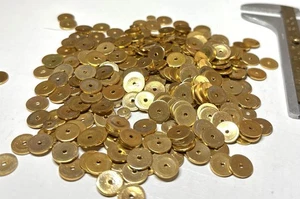100 vergoldete flache Heishe Zwischenperlen 10 mm - Bild 1 von 1