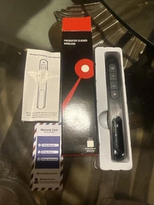 DinoFire Presentatore Wireless Telecomando USB Clicker Rosso Puntatore Laser Volume - Foto 1 di 7