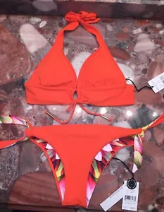 Robin Piccone Reversible Bikini 2pc Set Swimsuit Women's Nwt - Picture 1 of 11
